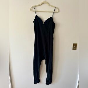 COS Black Sleeveless Silk Jumpsuit